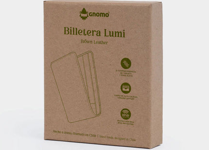Billetera Gnomo Lumi De Cuero Con Porta Tarjetas Color Cuero Cafe
