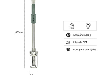 BOMBILLA STANLEY PARA MATE SPRING VERDE-BOMBILLA STANLEY MATE RESORTE