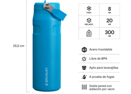 Botella Stanley Flip Straw Aerolight 710ml Azul