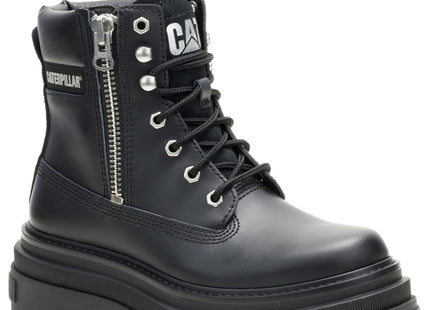 Botín Caterpillar Bolder Zip Mujer Negro Gamuza Urbano