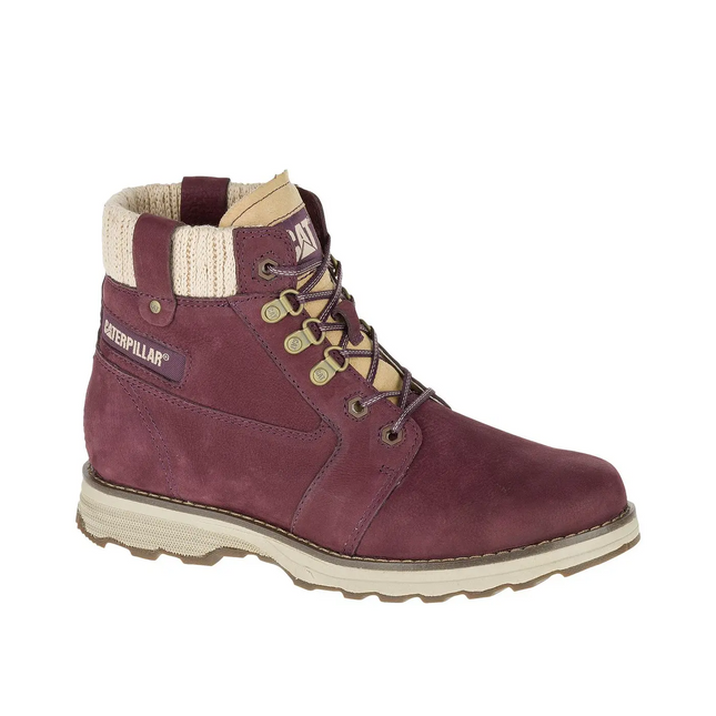 Botín Caterpillar Charli Mujer Café Cuero Nubuck Urbano