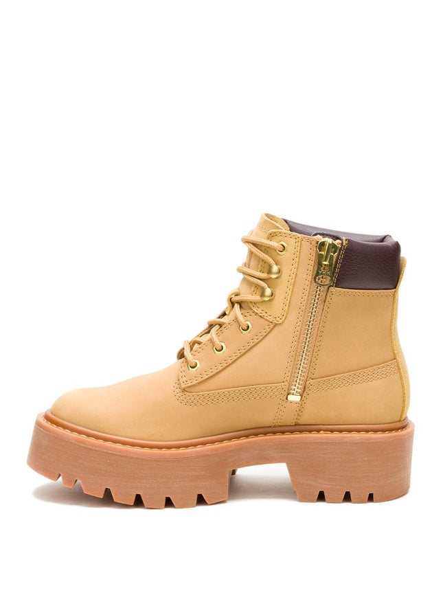 Botín Caterpillar Colorado Max Mujer Miel Cuero Urbano