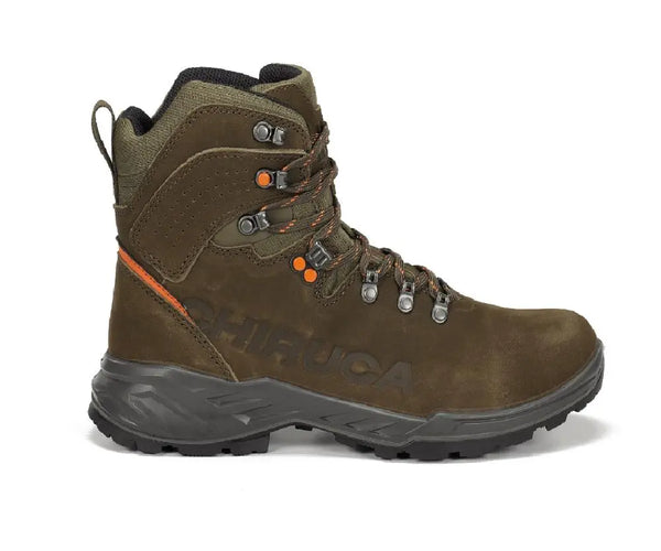 Botín Chiruca Sequoia 01 GTX Hombre Verde Naranja Trekking Caza Impermeable