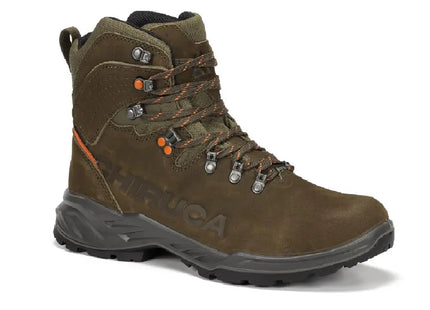 Botín Chiruca Sequoia 01 GTX Hombre Verde Naranja Trekking Caza Impermeable