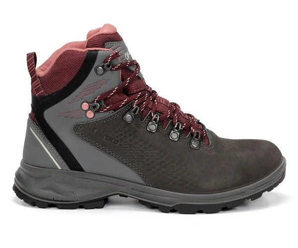 Botín Chiruca Taiga 07 GTX Mujer Gris Burdeos Trekking Impermeable