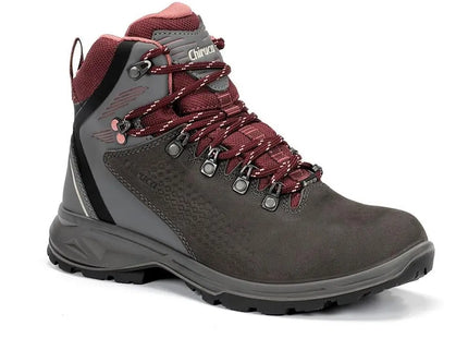 Botín Chiruca Taiga 07 GTX Mujer Gris Burdeos Trekking Impermeable