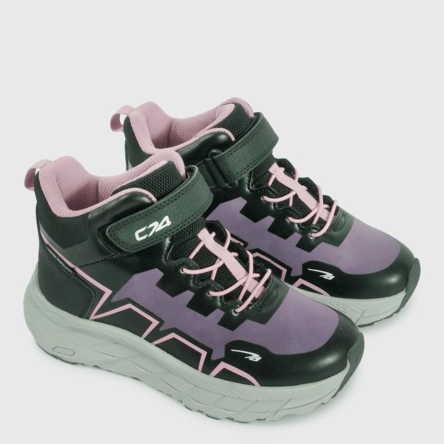 Botín Colloky Junior Niña Morado Outdoor Velcro Caña Media