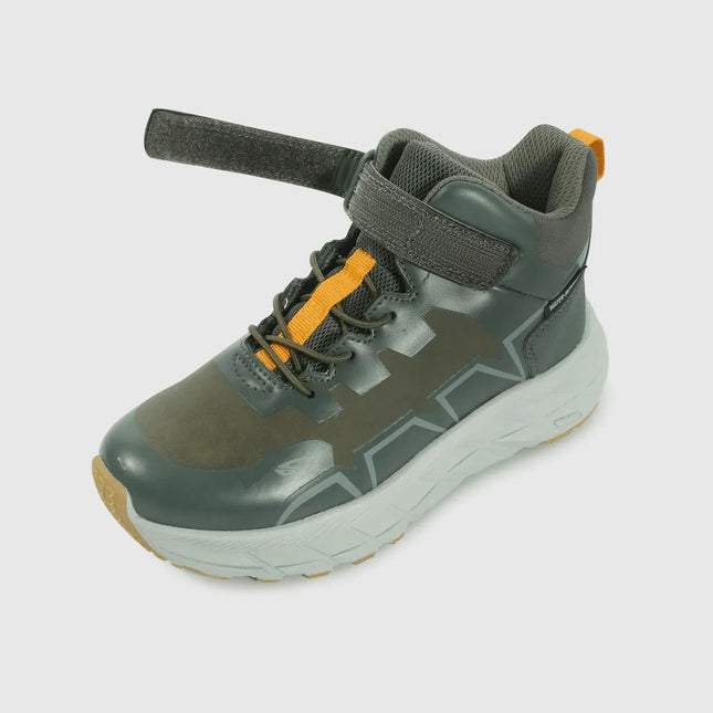 Botín Colloky Junior Verde Gris Outdoor Ecocuero Velcro