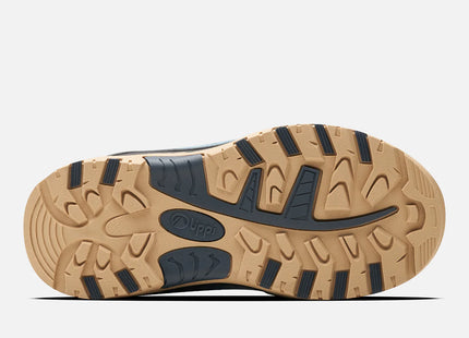 Botín Lippi Puelo CS Hi Velcro Niño Azul Piedra Taupe Trekking