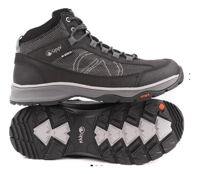 Botín Lippi Slate B-Dry Hombre Negro Gris Hiking Impermeable