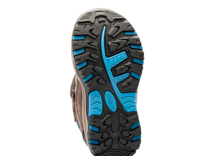 Botín Lippi Puelo Cs Hi Velcro Niño Café Azul Trekking Hiking