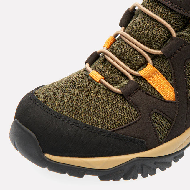 Botín Lippi Tellus Mid Kids Niño Verde Negro Trekking Hiking