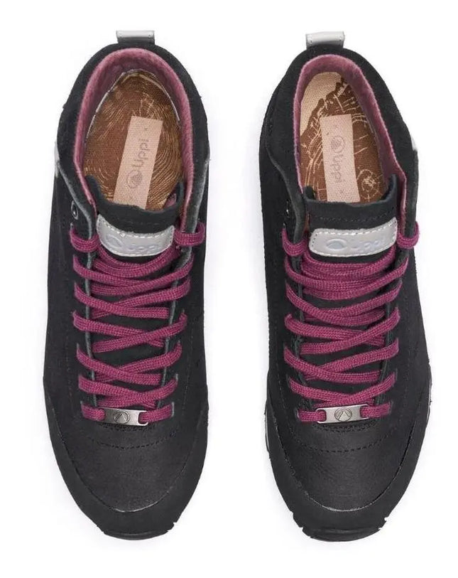 Botín Lippi Woods Mid Mujer Negro Cuero Nobuk Impermeable