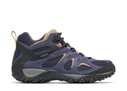 Botín Trekking Merrell Yokota 2 Mid WP Hombre Morado Azul Impermeable