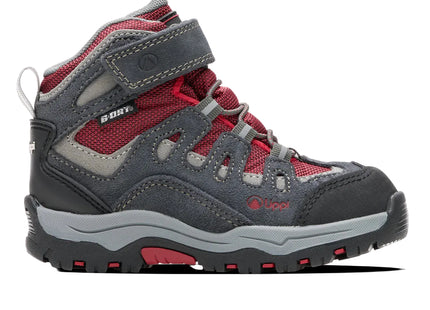 Botín Lippi Puelo Hi Velcro Kids Niño Gris Rojo Hiking