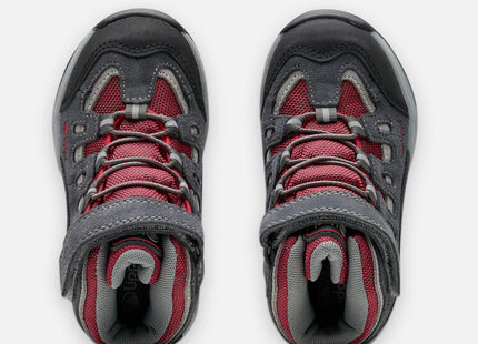 Botín Lippi Puelo Hi Velcro Kids Niño Gris Rojo Hiking