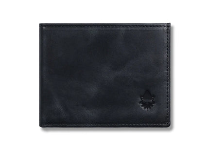 Billetera Gnomo Lumi Negra De Cuero Con Protección RFID