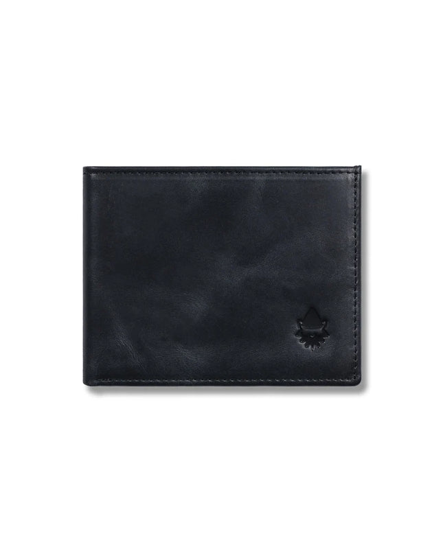 Billetera Gnomo Lumi Negra De Cuero Con Protección RFID