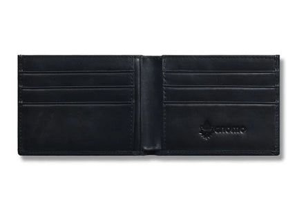 Billetera Gnomo Lumi Negra De Cuero Con Protección RFID