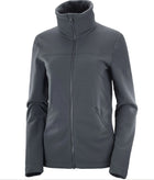 Polar Salomon Essential Cosy Fleece Mujer Ebony Gris Full Zip