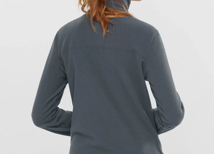 Polar Salomon Essential Cosy Fleece Mujer Ebony Gris Full Zip