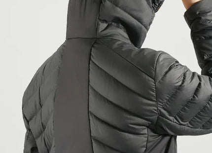 Chaqueta Salomon Transition Down Hoodie Mujer Negro Pluma Híbrida