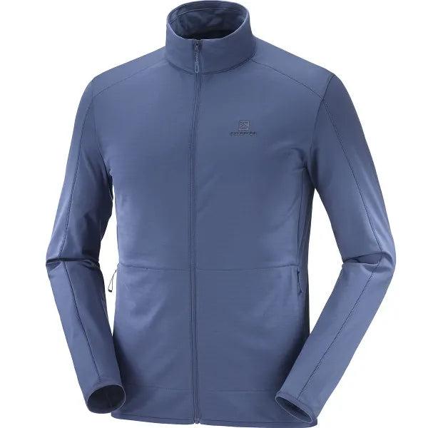 Polar Salomon Outrack Full Zip Mid Hombre Azul Denim AdvancedSkin