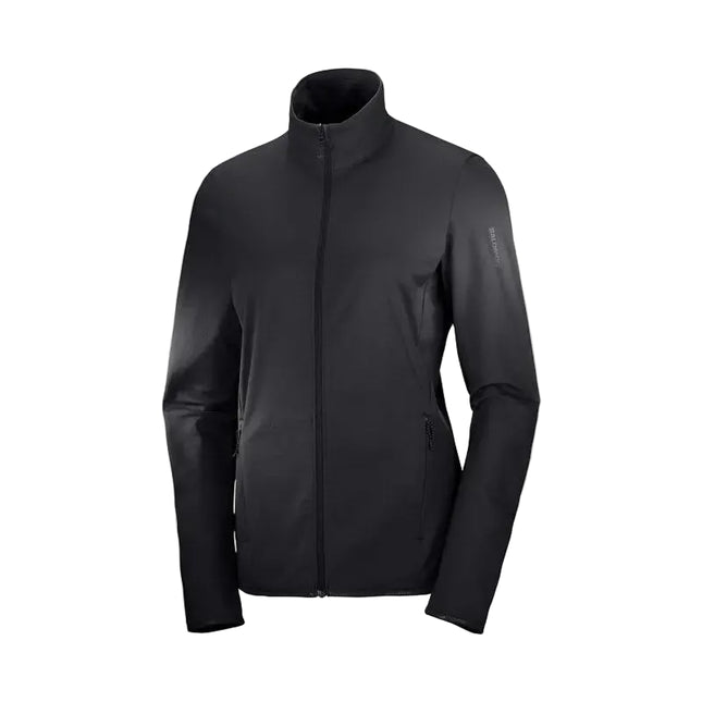Polar Salomon Outrack Full Zip Mid Mujer Negro Poliéster Reciclado