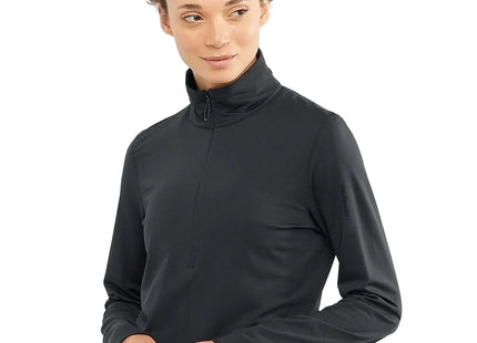 Polar Salomon Outrack Half Zip Mujer Negro Profundo Merrow Fleece