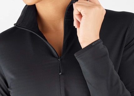 Polar Salomon Outrack Half Zip Mujer Negro Profundo Merrow Fleece