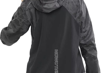Cortaviento Salomon Bonatti Cross FZ Hoodie Mujer Negro 4-Way Stretch