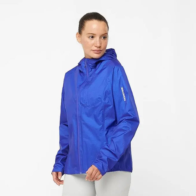 Cortaviento Salomon Bonatti WP Mujer Azul Astral Impermeable 10K