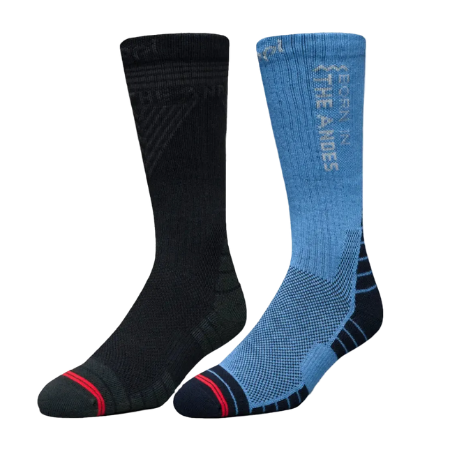 Calcetines Lippi Duo Trekking Light Pack Unisex Negro/Azul Piedra S-M