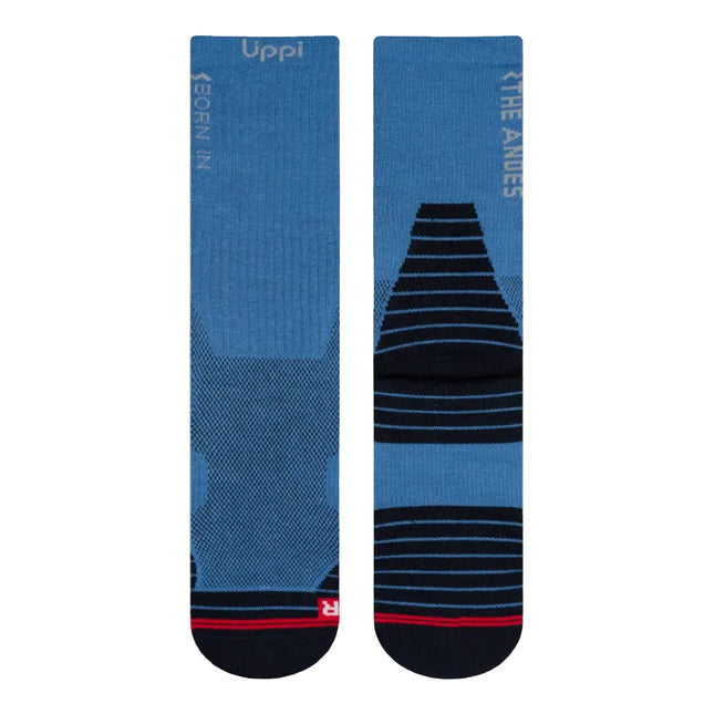 Calcetines Lippi Duo Trekking Light Pack Unisex Negro/Azul Piedra S-M