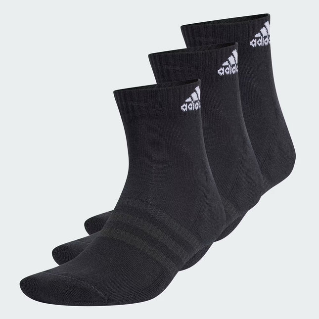 CALCETINES NEGRO DE NIÑO, NIÑA TRIPACK ADIDAS NEGRO