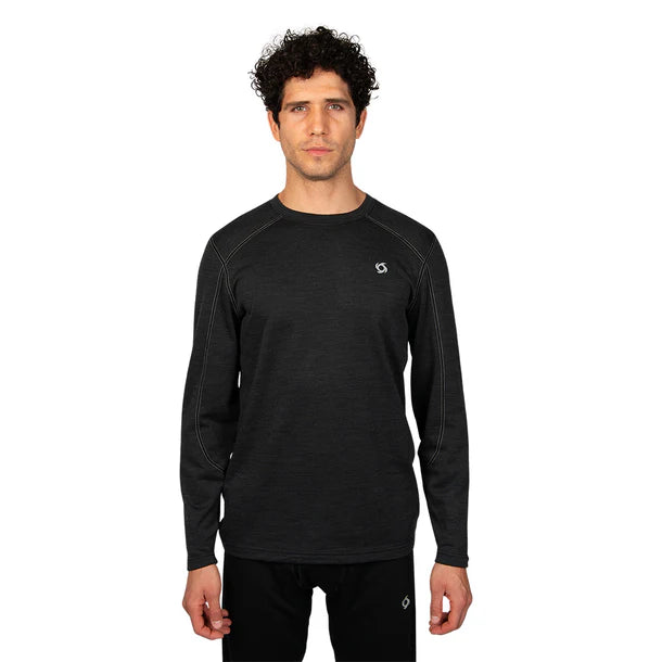 Camiseta Primera Capa Doite Tadenwool Hombre Gris Oscuro Lana Merino