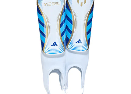 CANILLERA ADIDAS JUNIOR MESSI CON TOBILLERA Y CORREA FRONTAL CON VELCRO