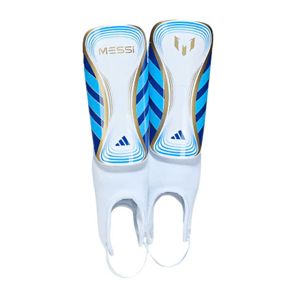 CANILLERA ADIDAS JUNIOR MESSI CON TOBILLERA Y CORREA FRONTAL CON VELCRO