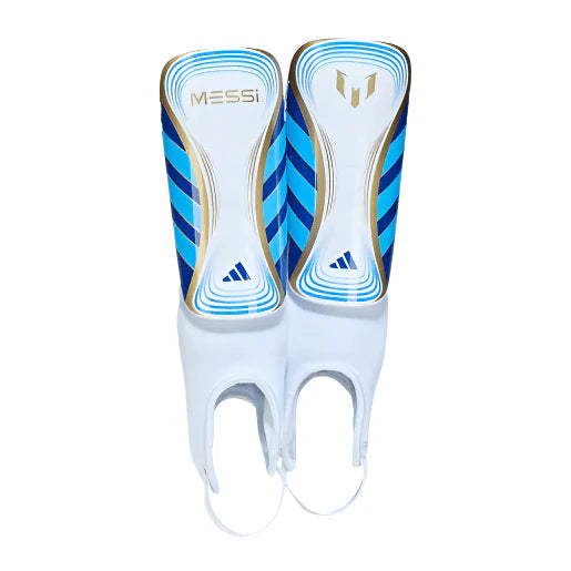 CANILLERA ADIDAS JUNIOR MESSI CON TOBILLERA Y CORREA FRONTAL CON VELCRO