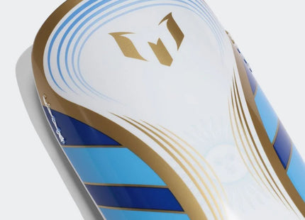 CANILLERA ADIDAS JUNIOR MESSI CON TOBILLERA Y CORREA FRONTAL CON VELCRO