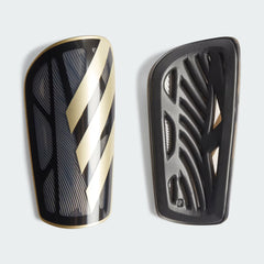 CANILLERAS ADIDAS TIRO LEAGUE CON MANGAS DE COMPRESION NEGRO ORO