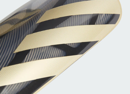 CANILLERAS ADIDAS TIRO LEAGUE CON MANGAS DE COMPRESION NEGRO ORO