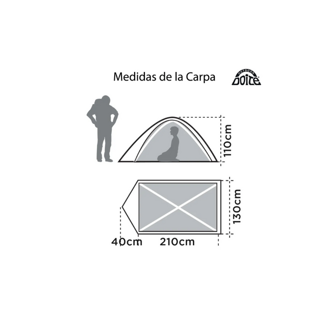 Carpa Doite Pukara 2 Personas Camping