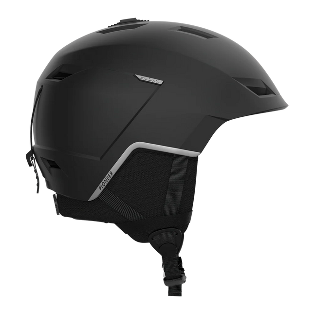 Casco Nieve Salomon Pioneer LT Negro Plata Ski Snowboard EPS4D