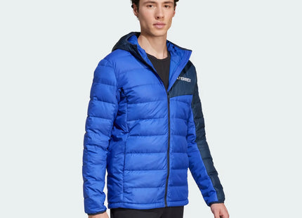 Chaqueta Adidas Terrex Down Hombre Azul Negro Capucha Invierno