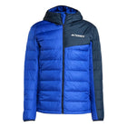 Chaqueta Adidas Terrex Down Hombre Azul Negro Capucha Invierno