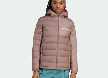 Chaqueta Adidas Terrex Down Hybrid Mujer Marrón Naranja Invierno