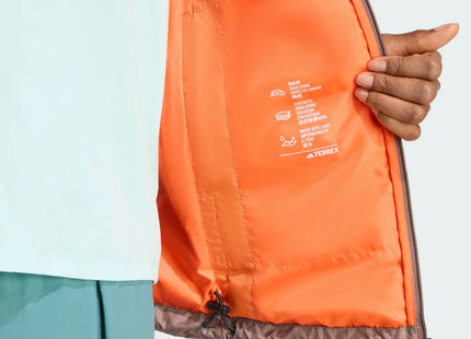 Chaqueta Adidas Terrex Down Hybrid Mujer Marrón Naranja Invierno