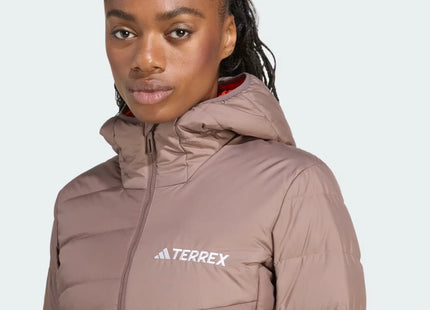 Chaqueta Adidas Terrex Down Hybrid Mujer Marrón Naranja Invierno