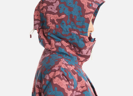 Chaqueta Haka Honu Yeti Print Mujer Burdeo Impermeable Ski